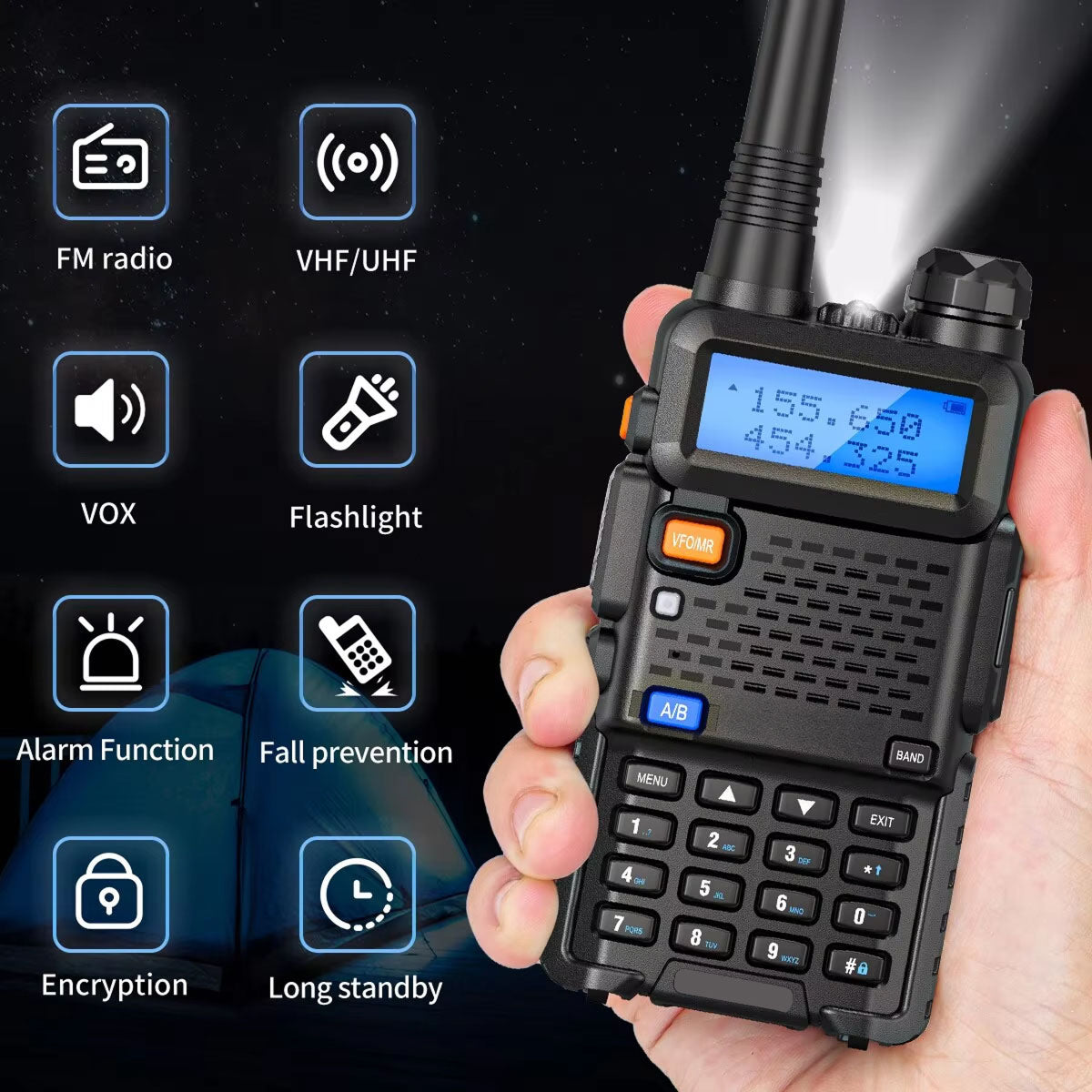 TalkoTake Long Range Dual-Band GMRS Radio for Professionals