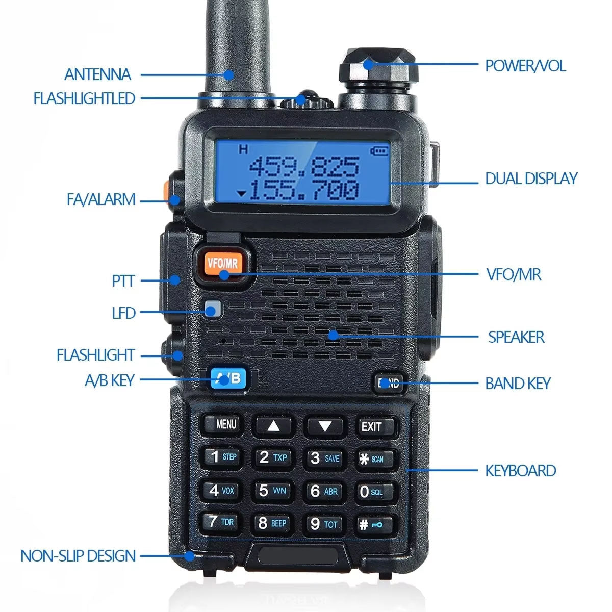 TalkoTake Long Range Dual-Band GMRS Radio for Professionals
