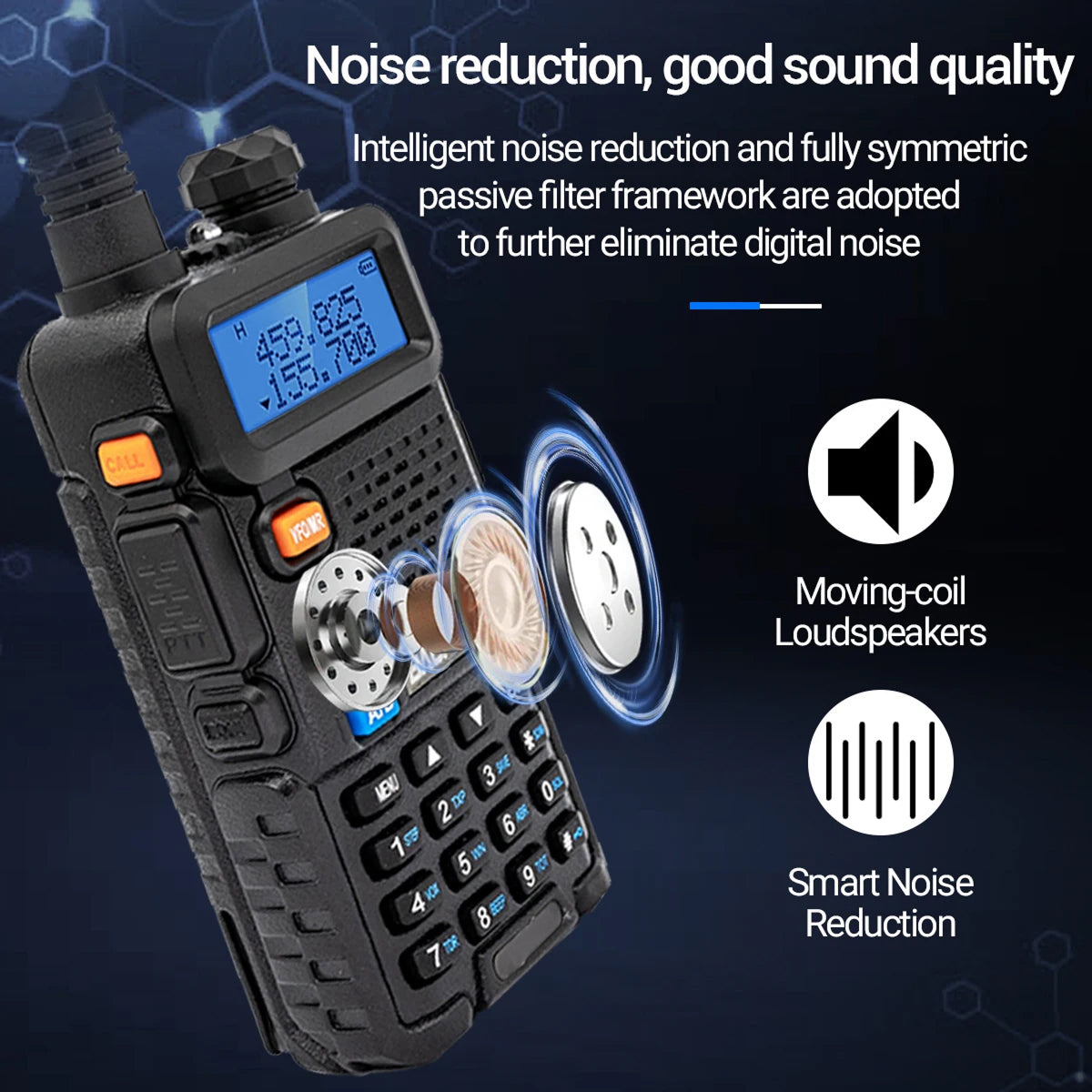 TalkoTake Long Range Dual-Band GMRS Radio for Professionals