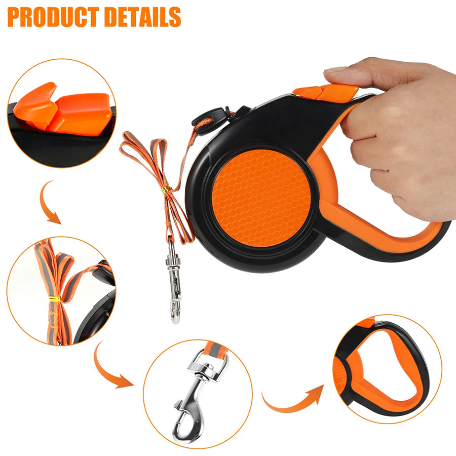 TanisPup 8m Retractable Dog Leash with Tangle-Free Technology