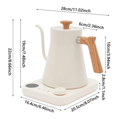 Teaketrix 1200W Gooseneck Travel Kettle with Precise Temp Control