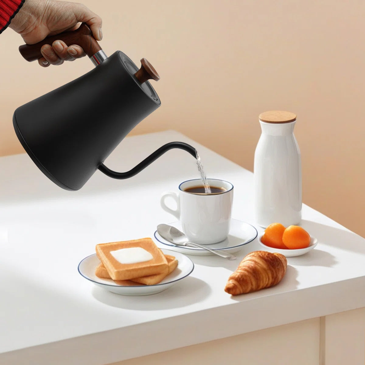 Teaketrix 1200W Gooseneck Travel Kettle with Precise Temp Control