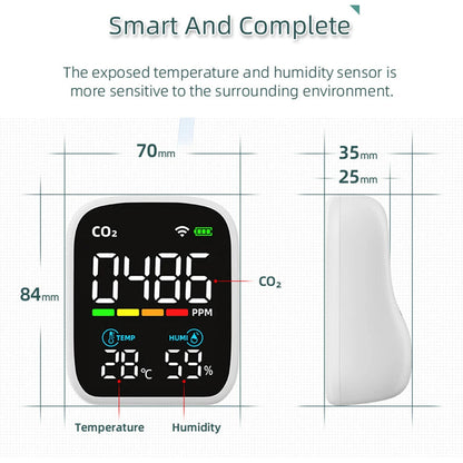 Tilleroic 8-in-1 Wi-Fi Air Quality Monitor & VOC Detector