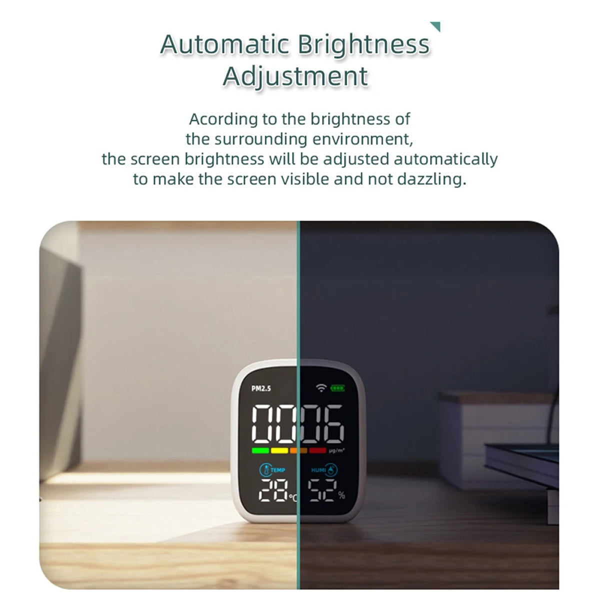 Tilleroic 8-in-1 Wi-Fi Air Quality Monitor & VOC Detector