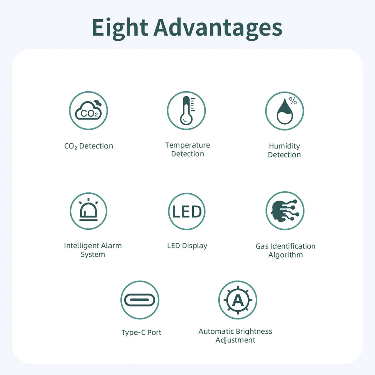 Tilleroic 8-in-1 Wi-Fi Air Quality Monitor & VOC Detector
