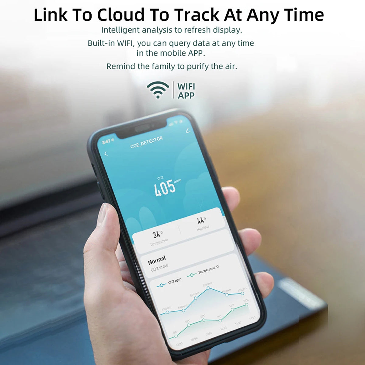 Tilleroic 8-in-1 Wi-Fi Air Quality Monitor & VOC Detector