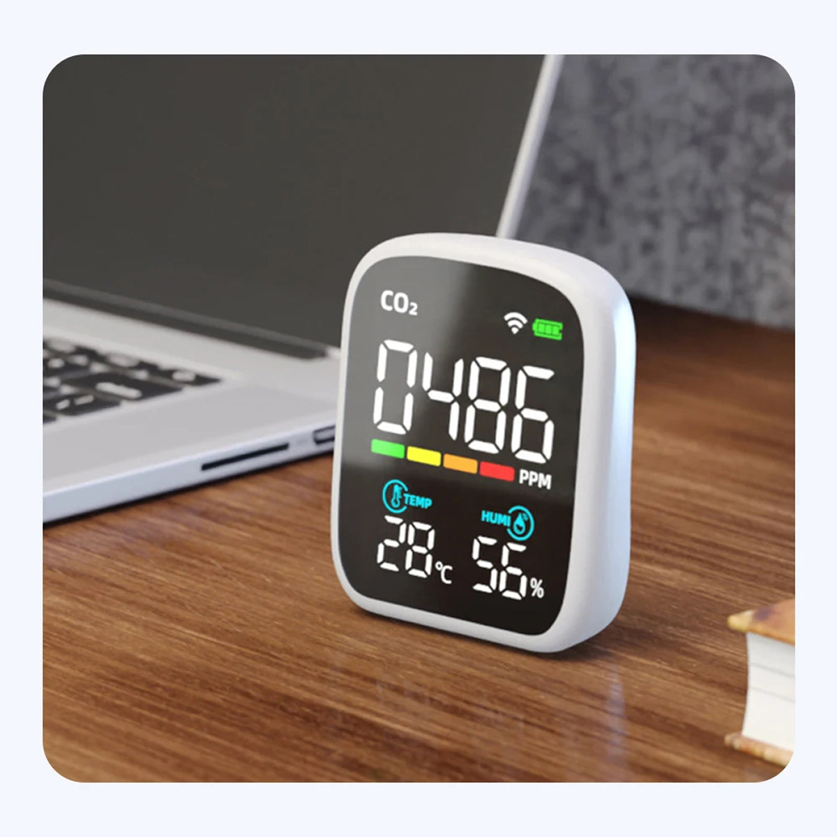 Tilleroic 8-in-1 Wi-Fi Air Quality Monitor & VOC Detector