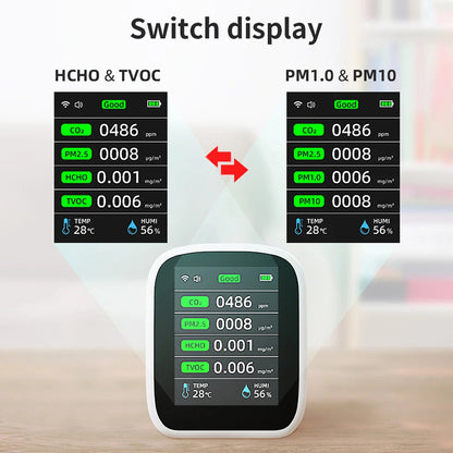 Tilleroic 8-in-1 Wi-Fi Air Quality Monitor & VOC Detector