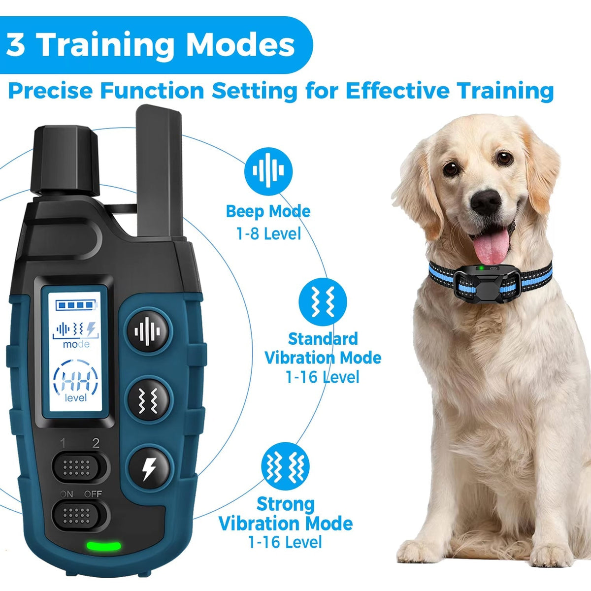 TrainyPaw Dog Training Collar | 3300ft Range & IP67 Waterproof