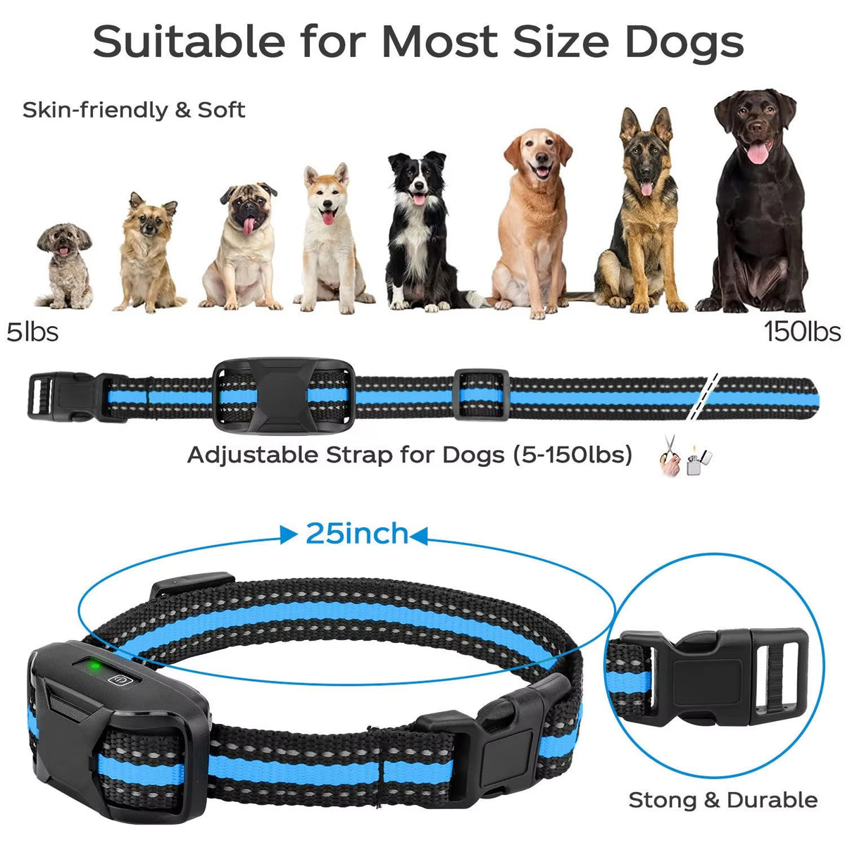 TrainyPaw Dog Training Collar | 3300ft Range & IP67 Waterproof