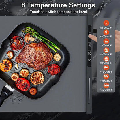 TrariLovi Flexible Silicone Electric Warming Tray with 10S Rapid Heating