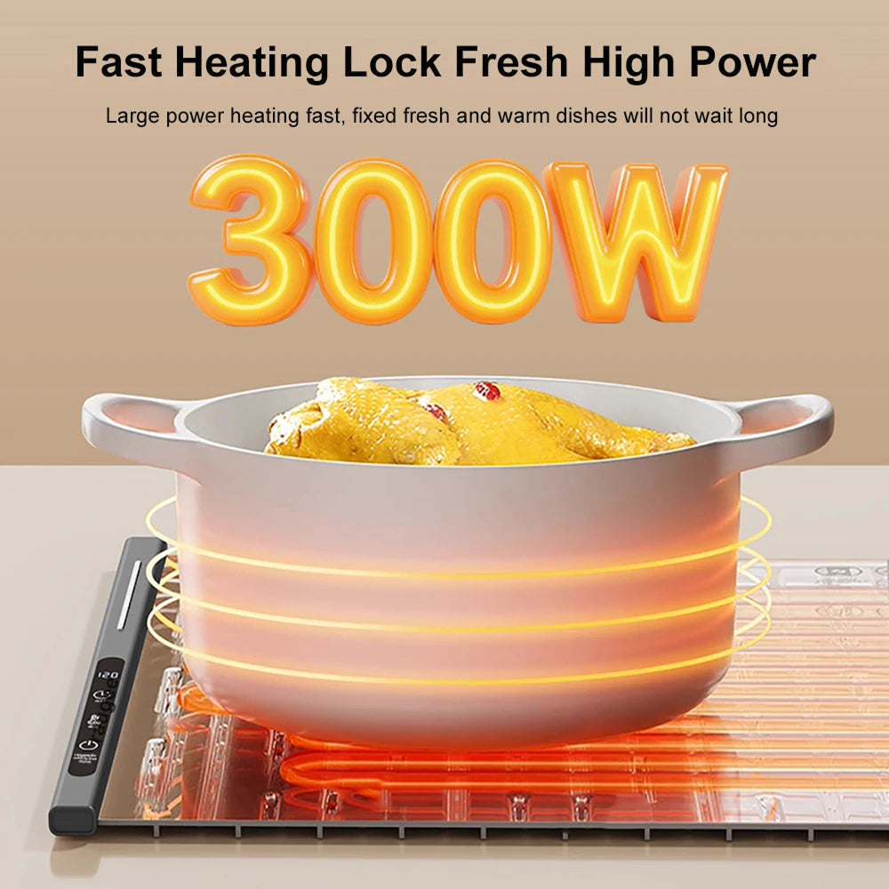 TrariLovi Flexible Silicone Electric Warming Tray with 10S Rapid Heating