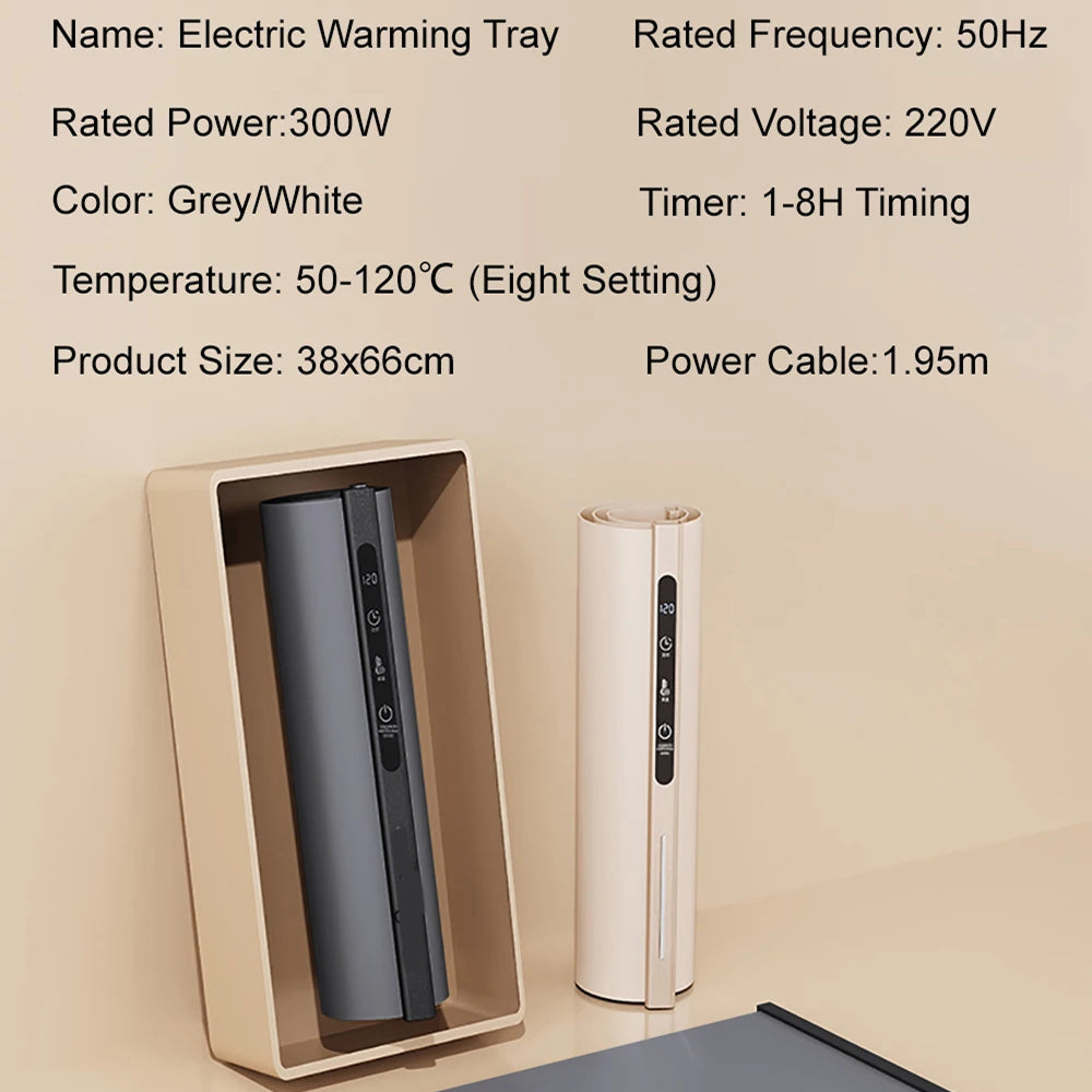TrariLovi Flexible Silicone Electric Warming Tray with 10S Rapid Heating