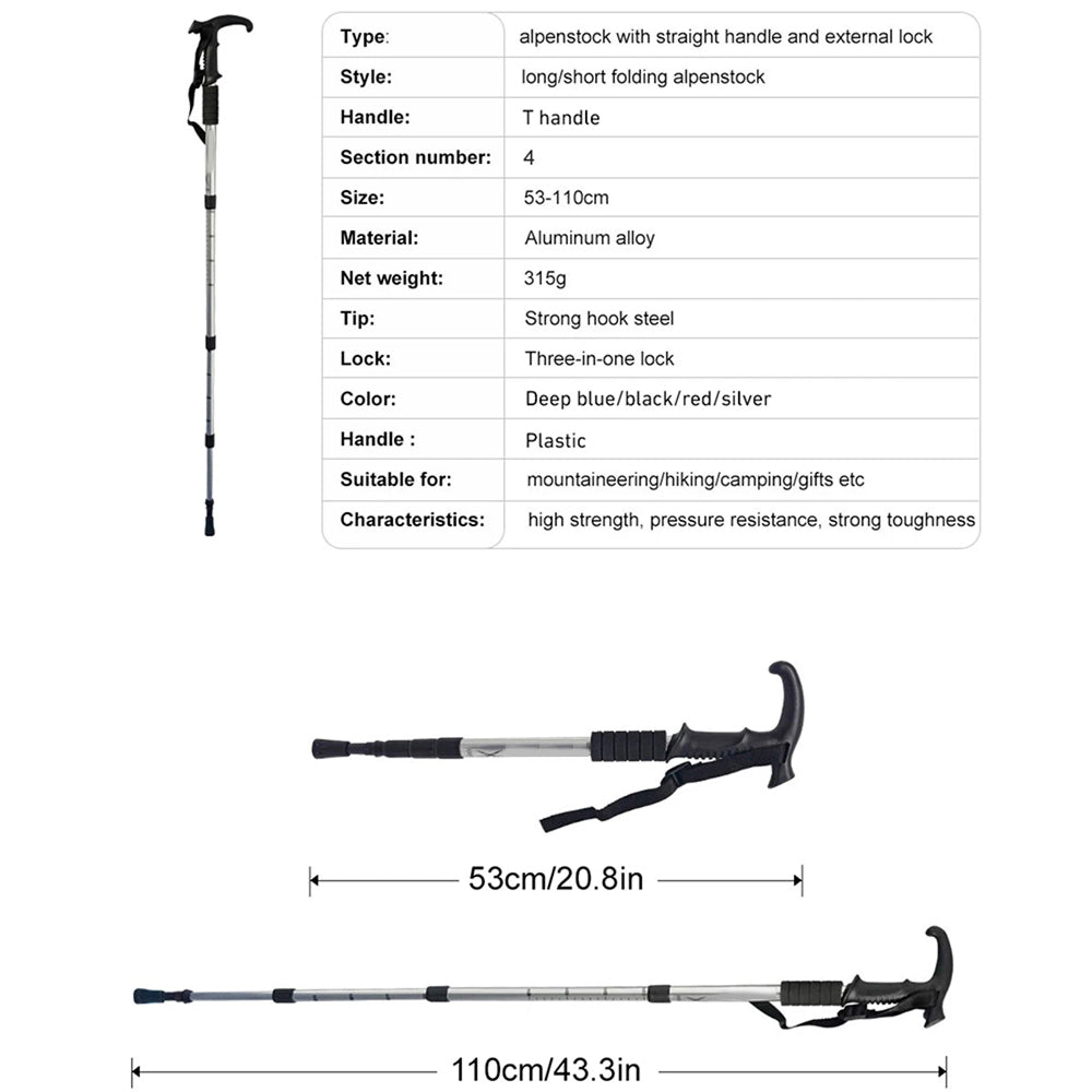 TrekPixin Lightweight Foldable Aluminum Hiking Pole