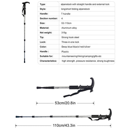 TrekPixin Lightweight Foldable Aluminum Hiking Pole