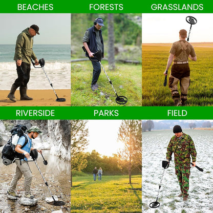 HunTonnix Professional Beginner Metal Detector | 10-Inch Deep Detection