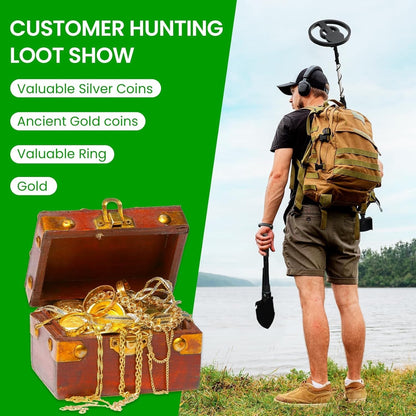 FrexSeek Kids Metal Detector IP68 Waterproof Gold Finder Kit