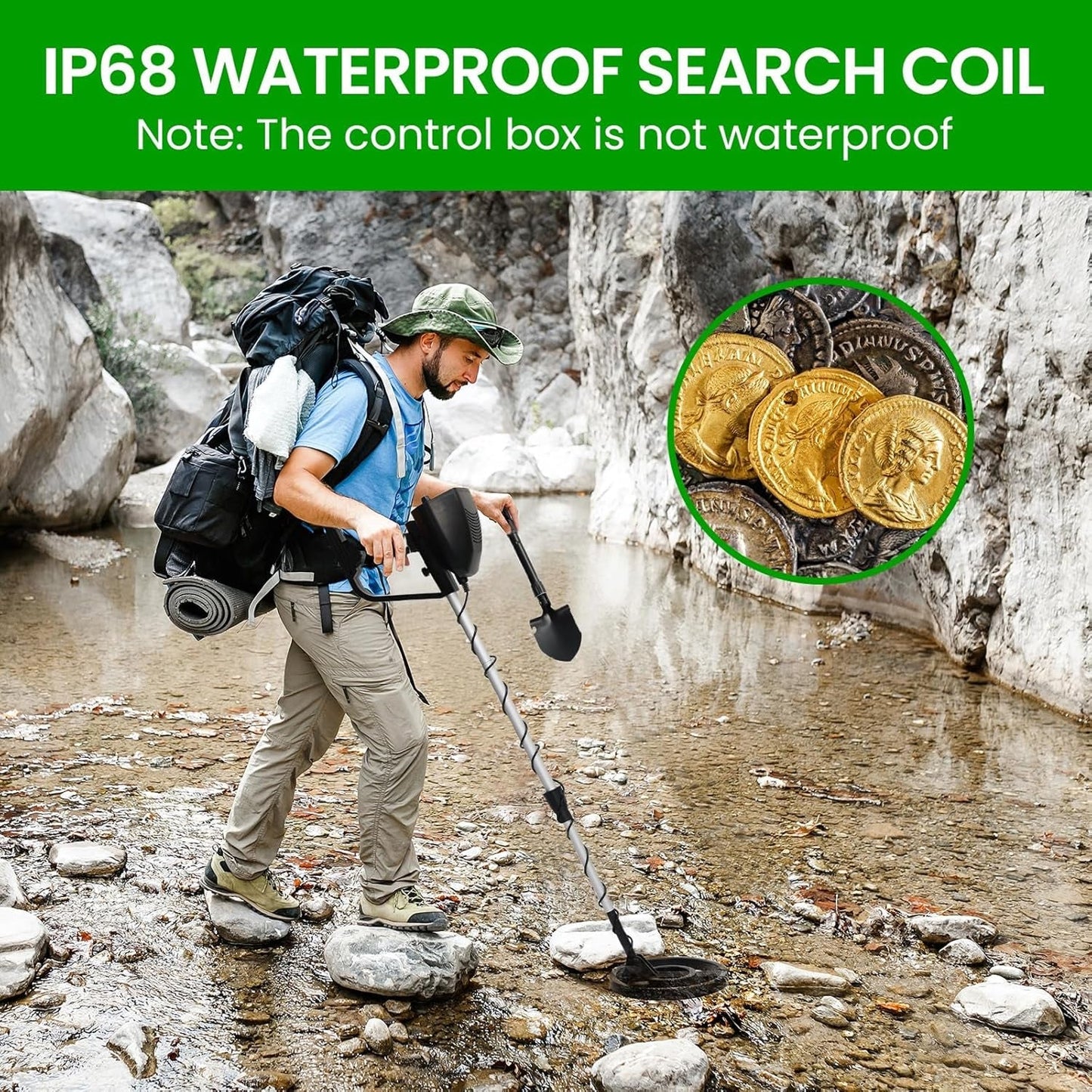 HunTonnix Professional Beginner Metal Detector | 10-Inch Deep Detection