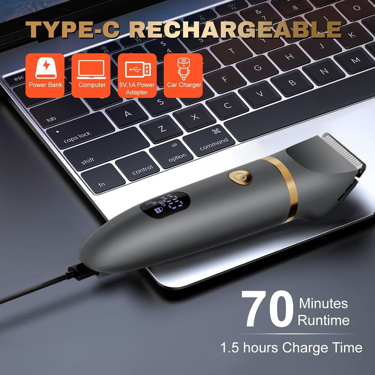 TrimLoci 3-in-1 Beard, Body, and Nose Hair Trimmer for Men