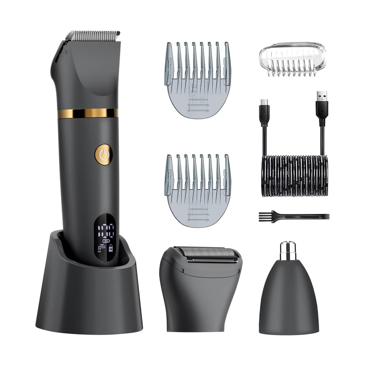 TrimLoci 3-in-1 Beard, Body, and Nose Hair Trimmer for Men