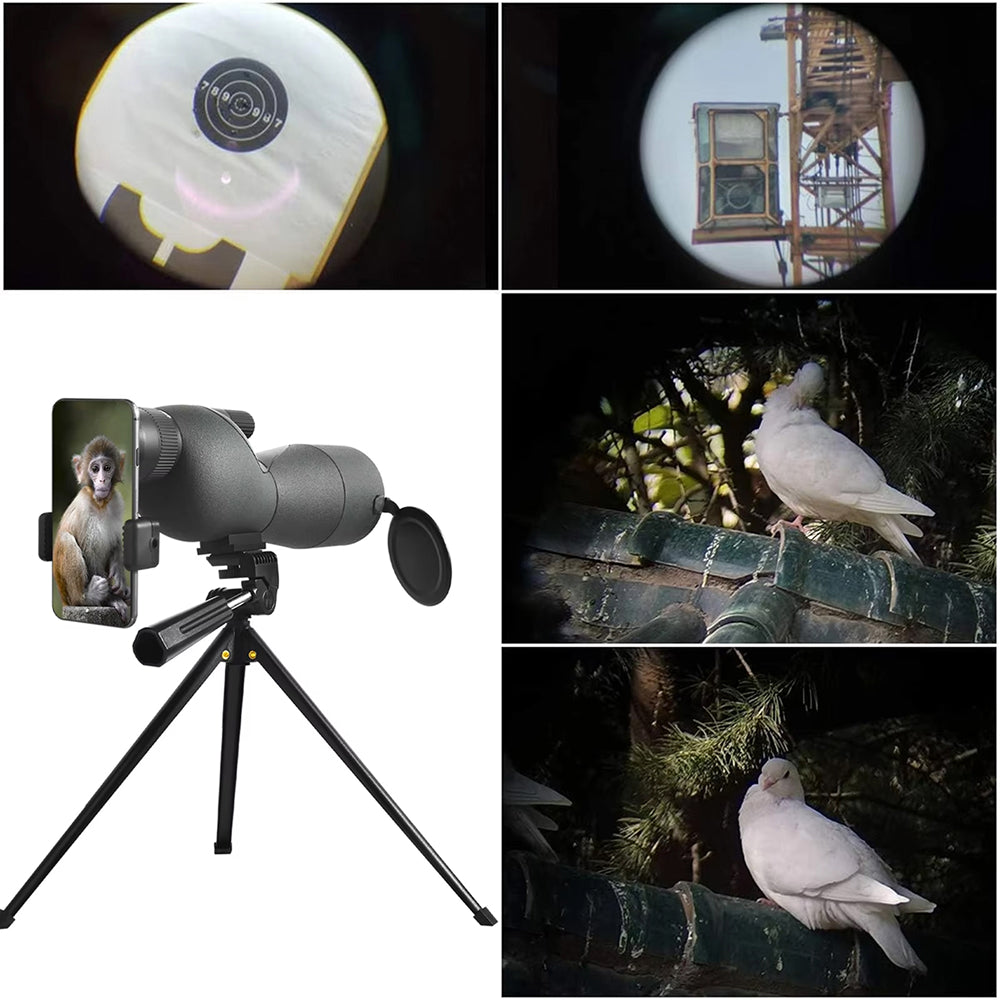 UnixClos 25-75x60mm HD BAK4 Prism Waterproof Spotting Scope with Smartphone Adapter