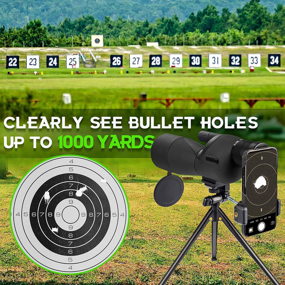 UnixClos 25-75x60mm HD BAK4 Prism Waterproof Spotting Scope with Smartphone Adapter