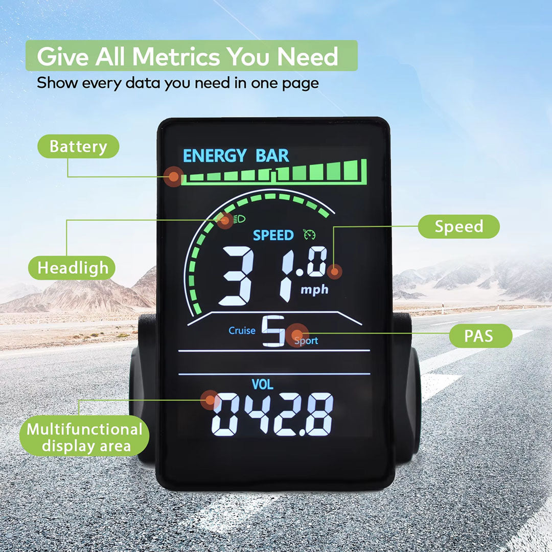 RossDoen E-Bike LCD Color Display Bike Computer