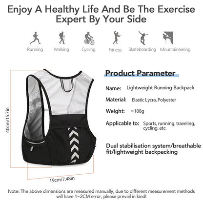 VetixMi Ultralight 108g Waterproof Hydration Running Vest