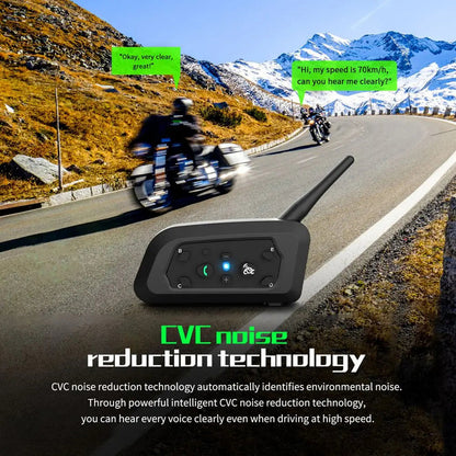 ViMocox Motorcycle Bluetooth Intercom 800m Range IP67 Waterproof