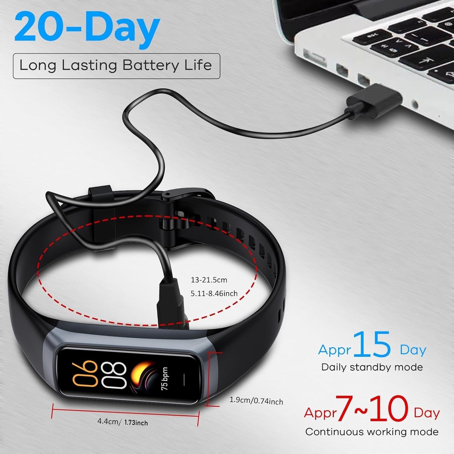 VigoEvo Smart Fitness Tracker – 1.1" AMOLED HD Display, Medical-Grade Sensors & 7-Day Battery