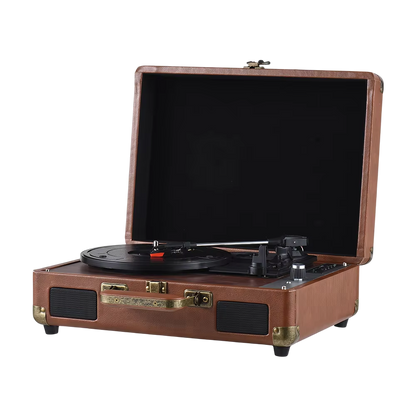 Vinixora premium belt-driven turntable with wireless speaker
