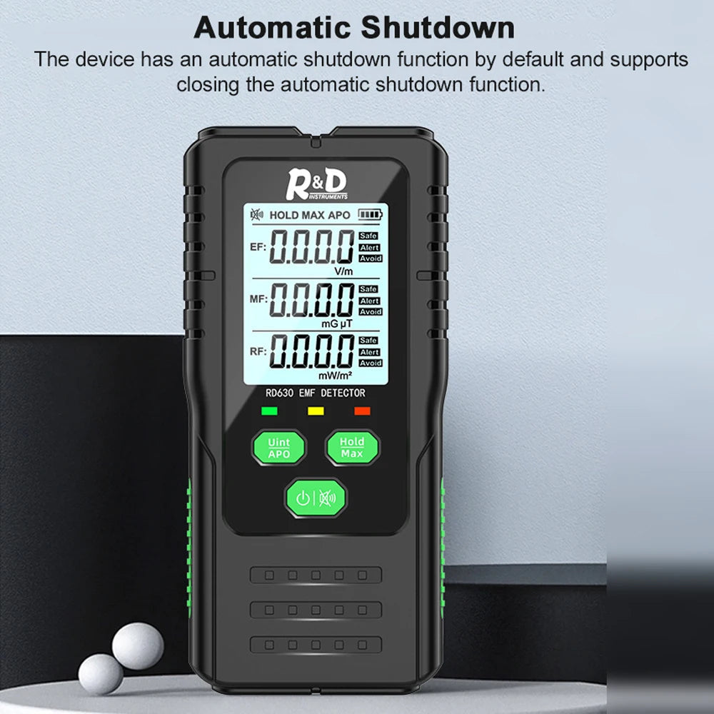 VisZelie 3-in-1 EMF RF EF Radiation Detector Meter