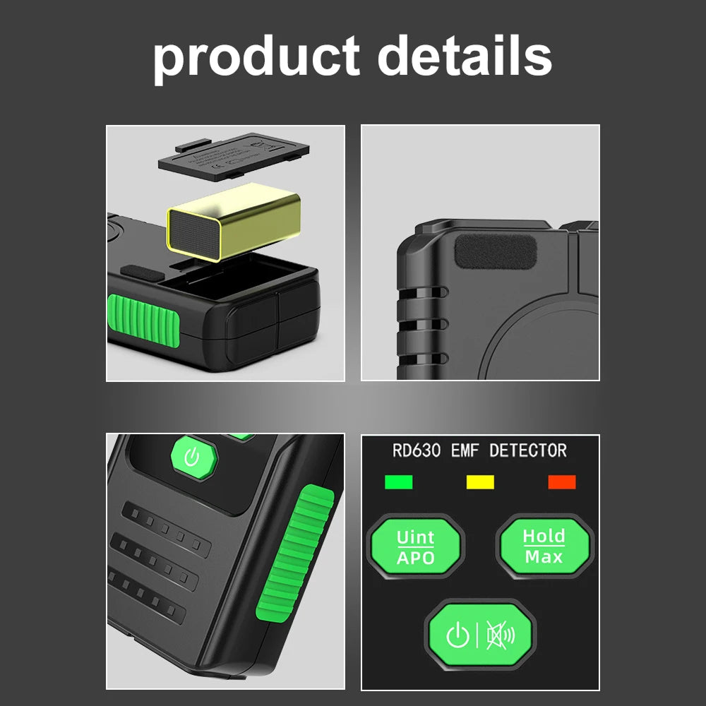 VisZelie 3-in-1 EMF RF EF Radiation Detector Meter