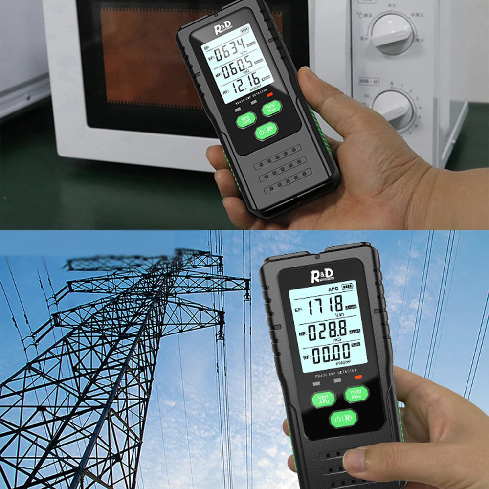 VisZelie 3-in-1 EMF RF EF Radiation Detector Meter