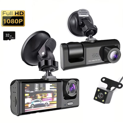 VisiDryve 3-Channel 1080P Wireless Dashcam with Night Vision