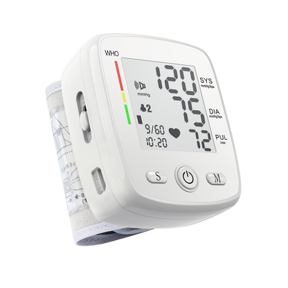 VitalArtrix Rechargeable Wrist Blood Pressure Monitor for Home Health Tracking