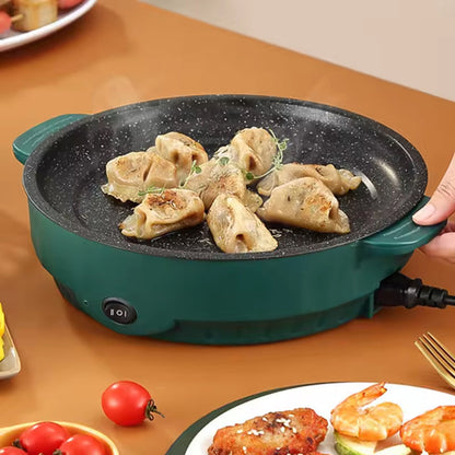 VixKilet Non-Stick Electric Skillet – Hot Pot Dual Power Control & Safety Auto-Shutoff Protection