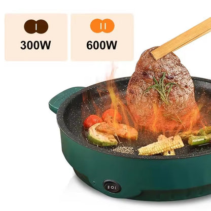 VixKilet Non-Stick Electric Skillet – Hot Pot Dual Power Control & Safety Auto-Shutoff Protection