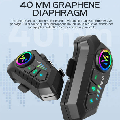 VoxiRide Bluetooth 5.3 Waterproof Motorcycle Intercom 500M