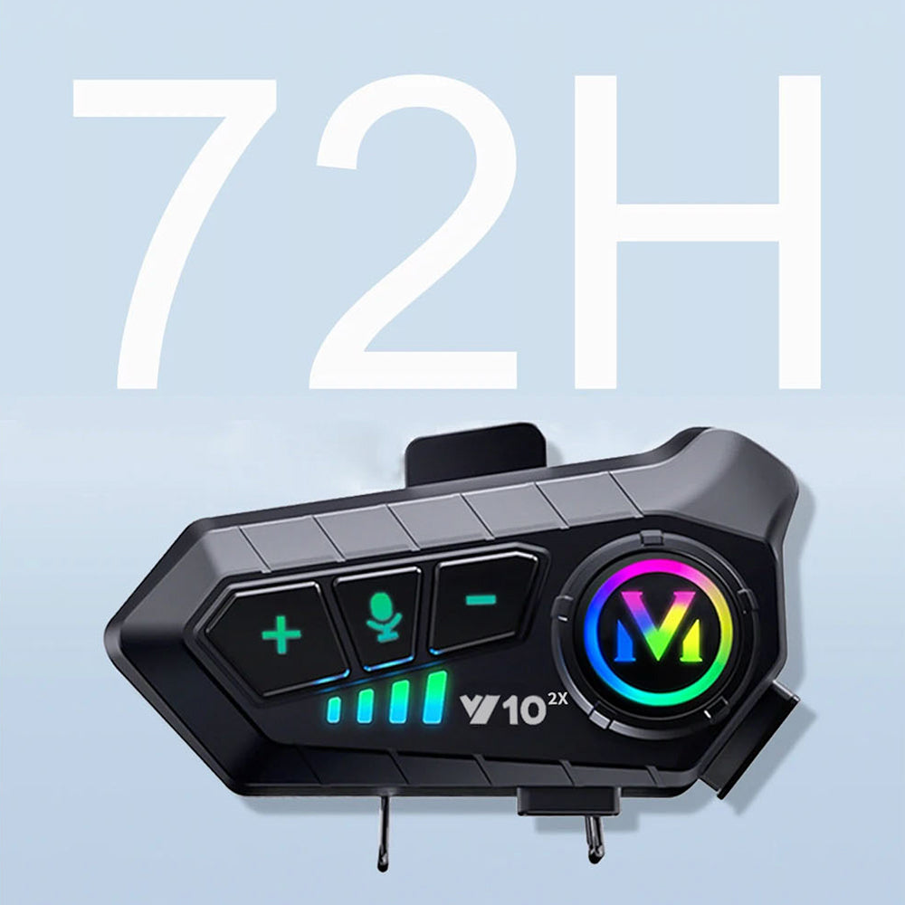 VoxiRide Bluetooth 5.3 Waterproof Motorcycle Intercom 500M