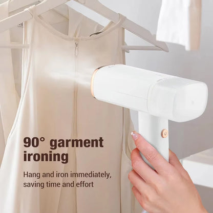 WandixStim 1000W Foldable Travel Steamer – 40s Rapid Heat-Up, Dual Angle Ironing & Stainless Panel
