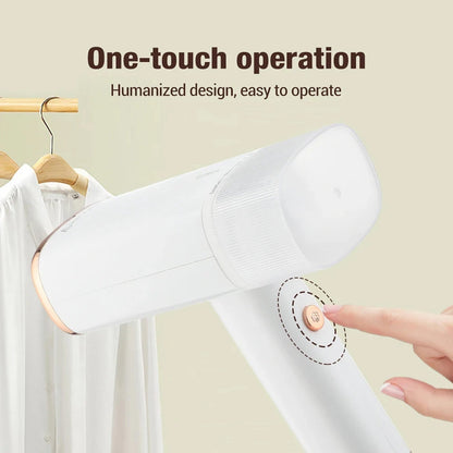 WandixStim 1000W Foldable Travel Steamer – 40s Rapid Heat-Up, Dual Angle Ironing & Stainless Panel