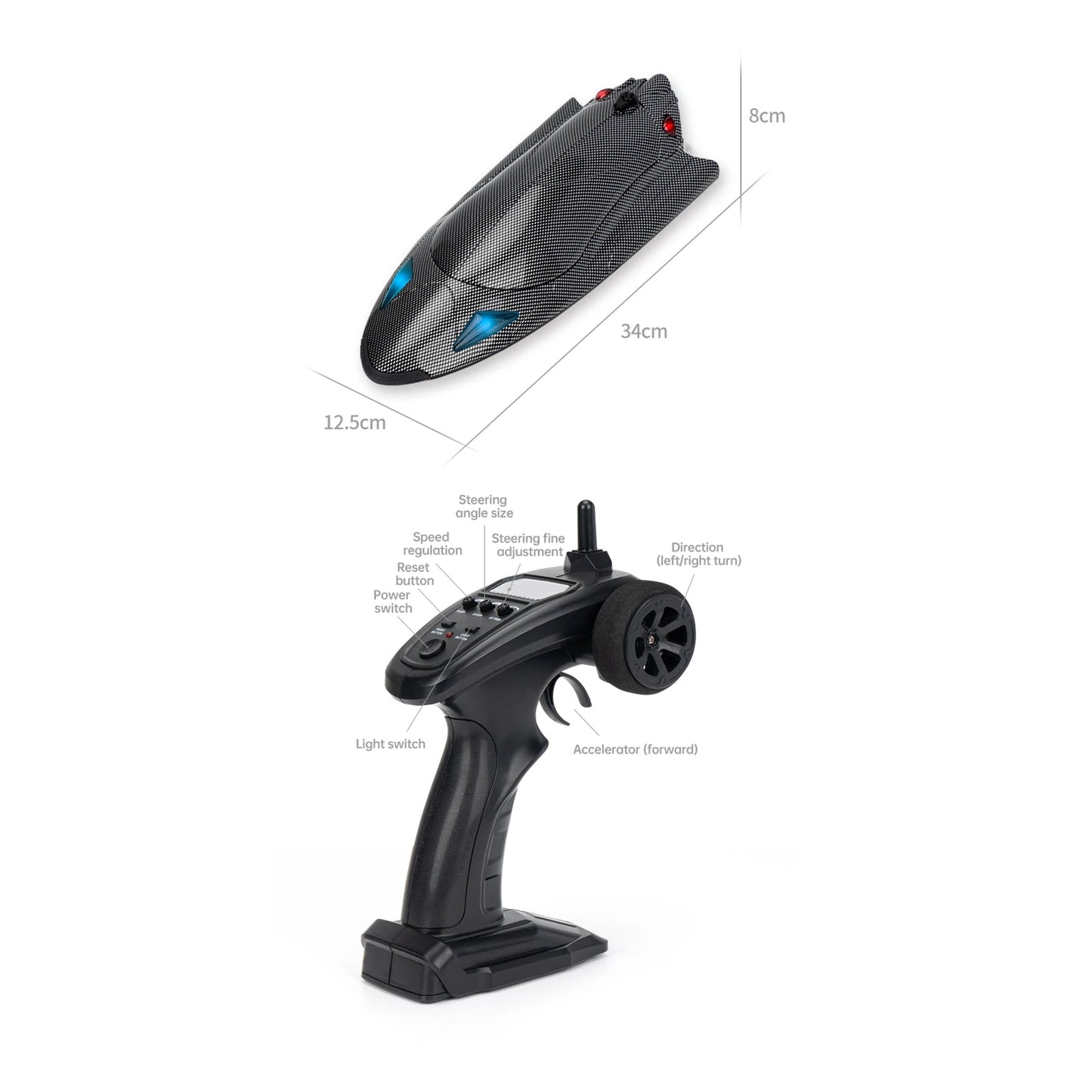 WaveUpix Jet RC Boat: 40KM/H High-Speed Vortex Propulsion
