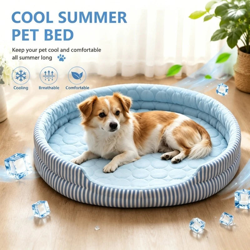 WelRigno Reversible Cooling Dog & Cat Bed - No Electricity Needed