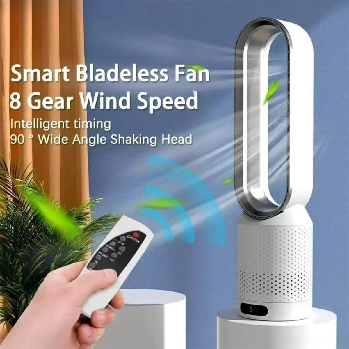 FakiLiax Sleek Bladeless Fan with Air Purifier