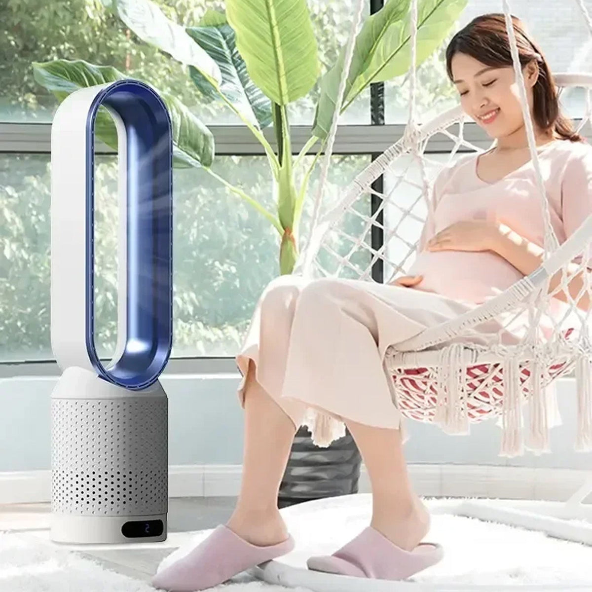 FakiLiax Sleek Bladeless Fan with Air Purifier