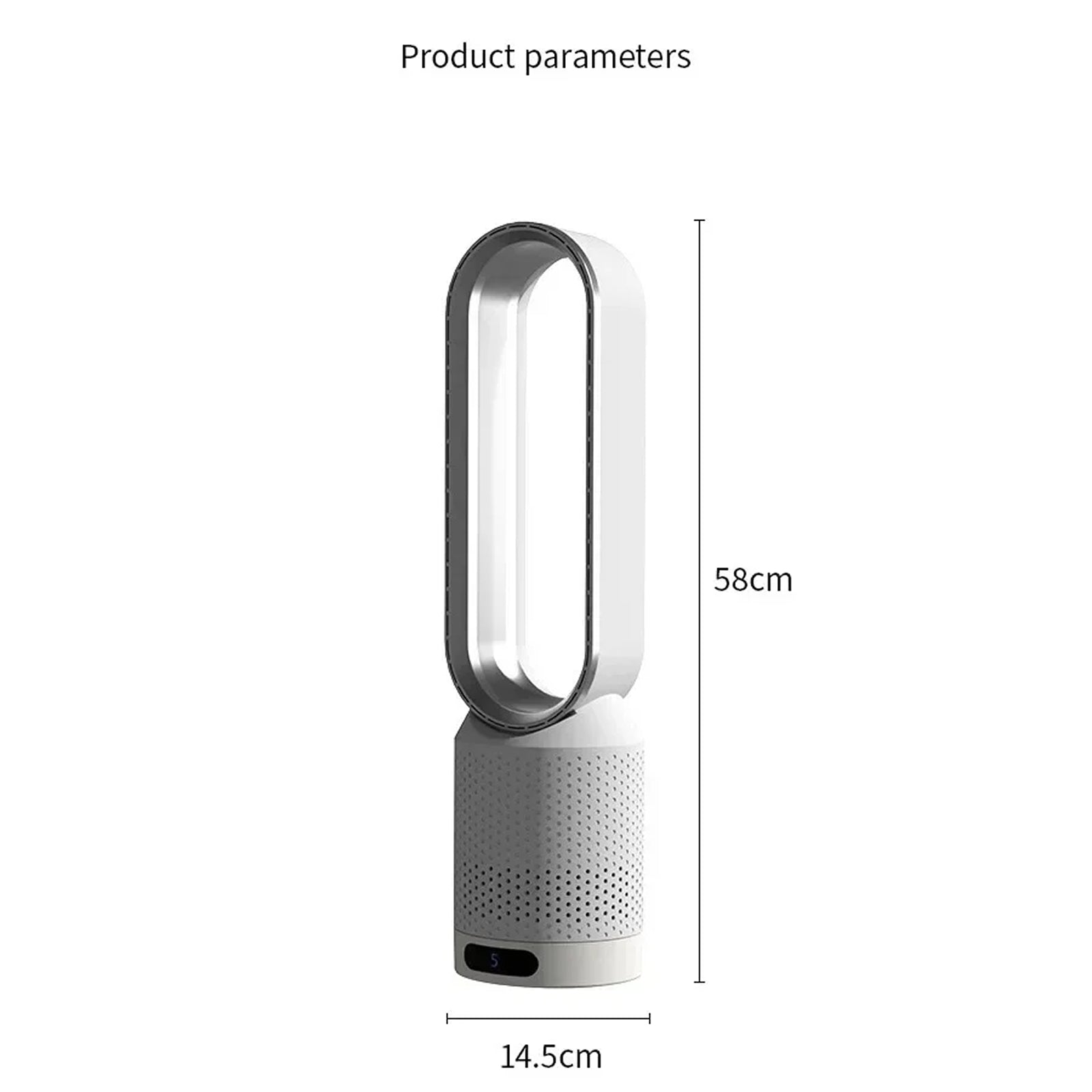 FakiLiax Sleek Bladeless Fan with Air Purifier