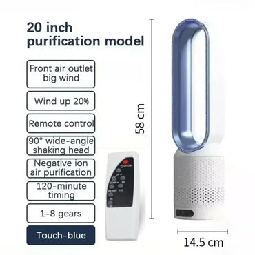 FakiLiax Sleek Bladeless Fan with Air Purifier