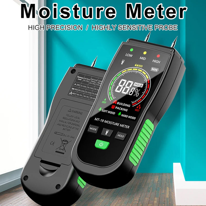 WomiTero Wood Moisture Meter ±0.5% Precision 4-Mode Sensor