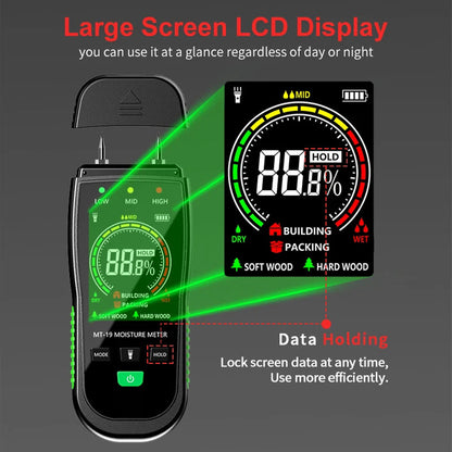 WomiTero Wood Moisture Meter ±0.5% Precision 4-Mode Sensor
